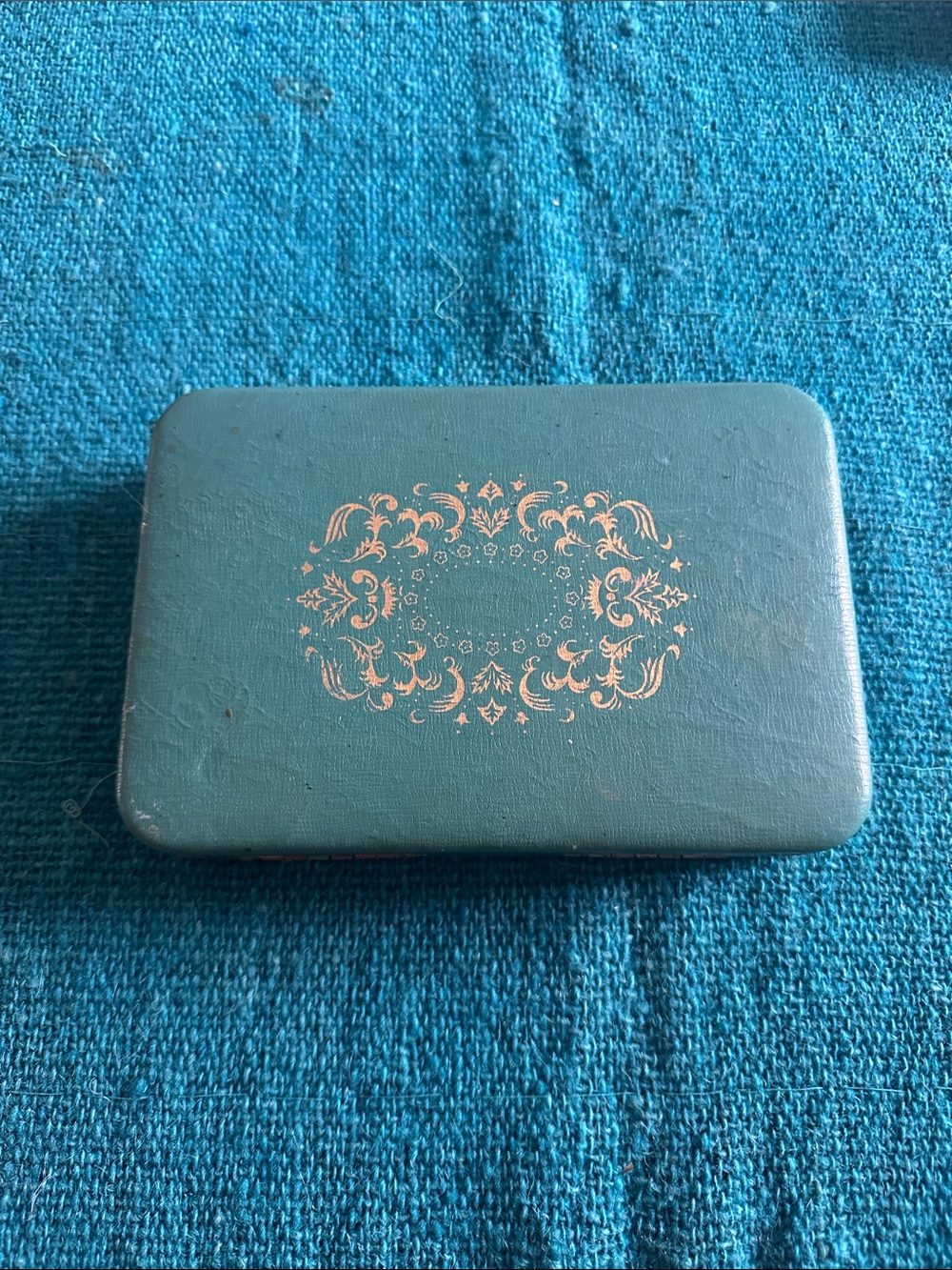 Vintage Farrington Genuine Texol Jewelry Box - Mid Century Clamshell Travel Case